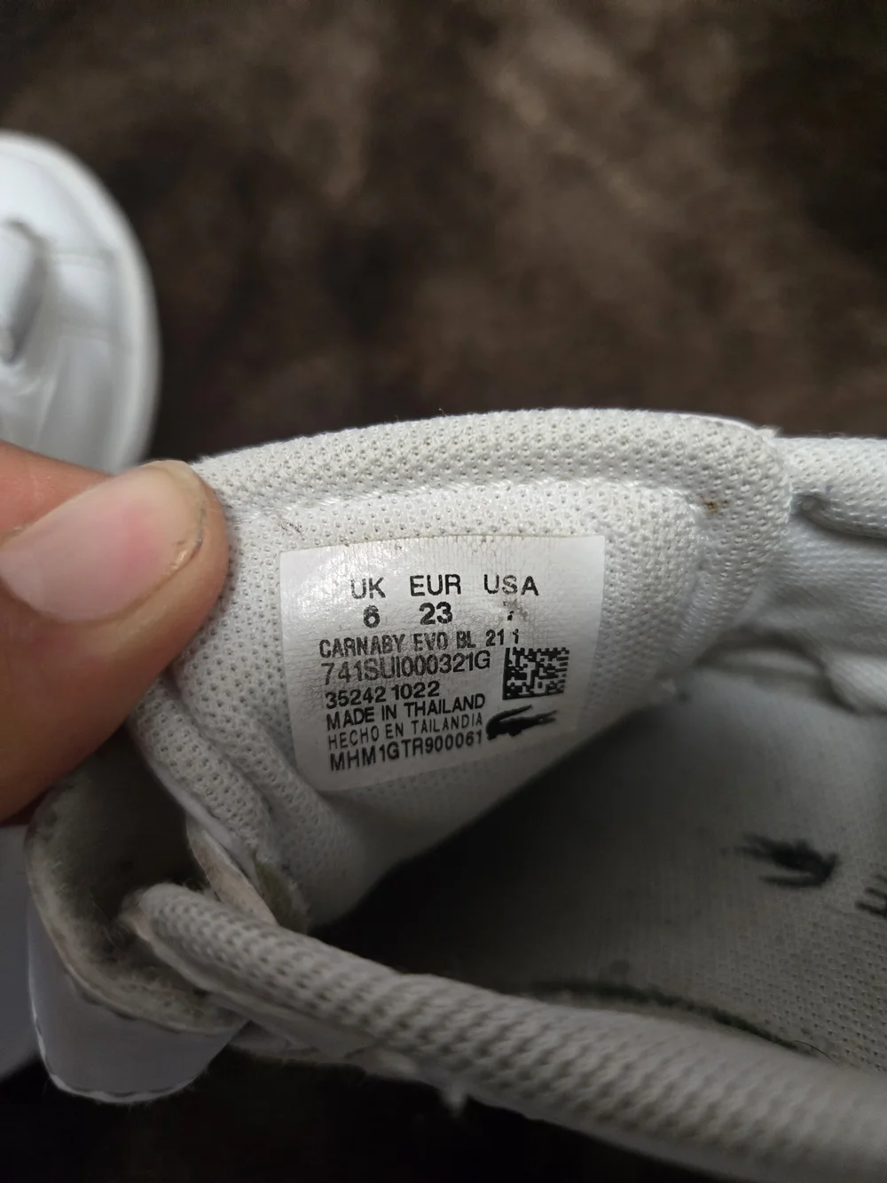 Lacoste Kids White Velcro Sneakers
